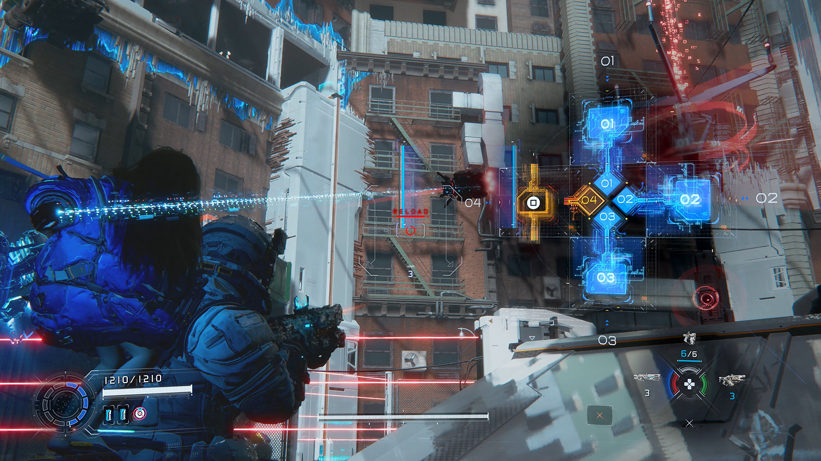 Скриншот боевого снаряжения в Pragmata