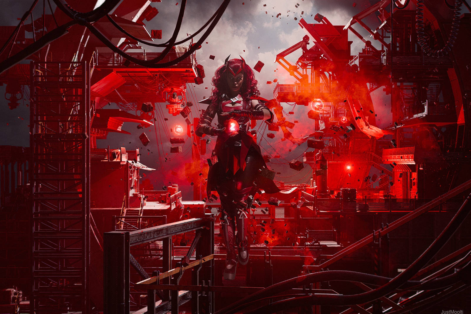 Scarlet Witch cosplay in Marvel Rivals