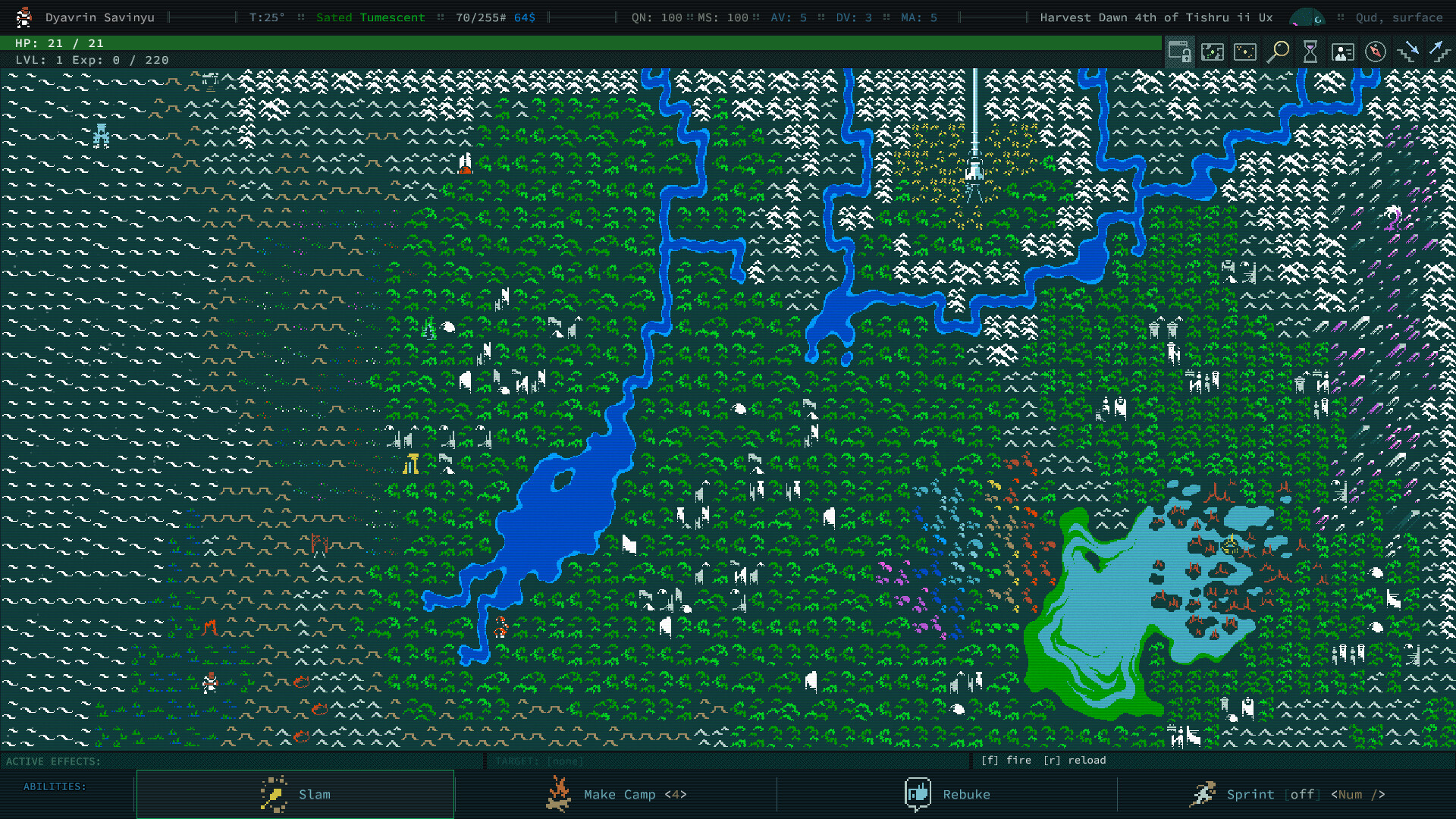 Caves of Qud gameplay screenshot