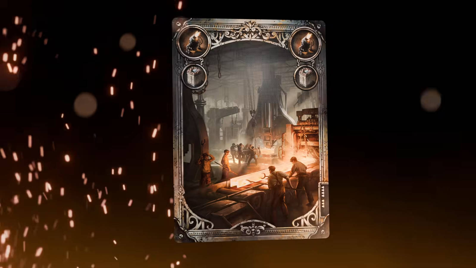 Another view of game components in Brass: Pittsburgh