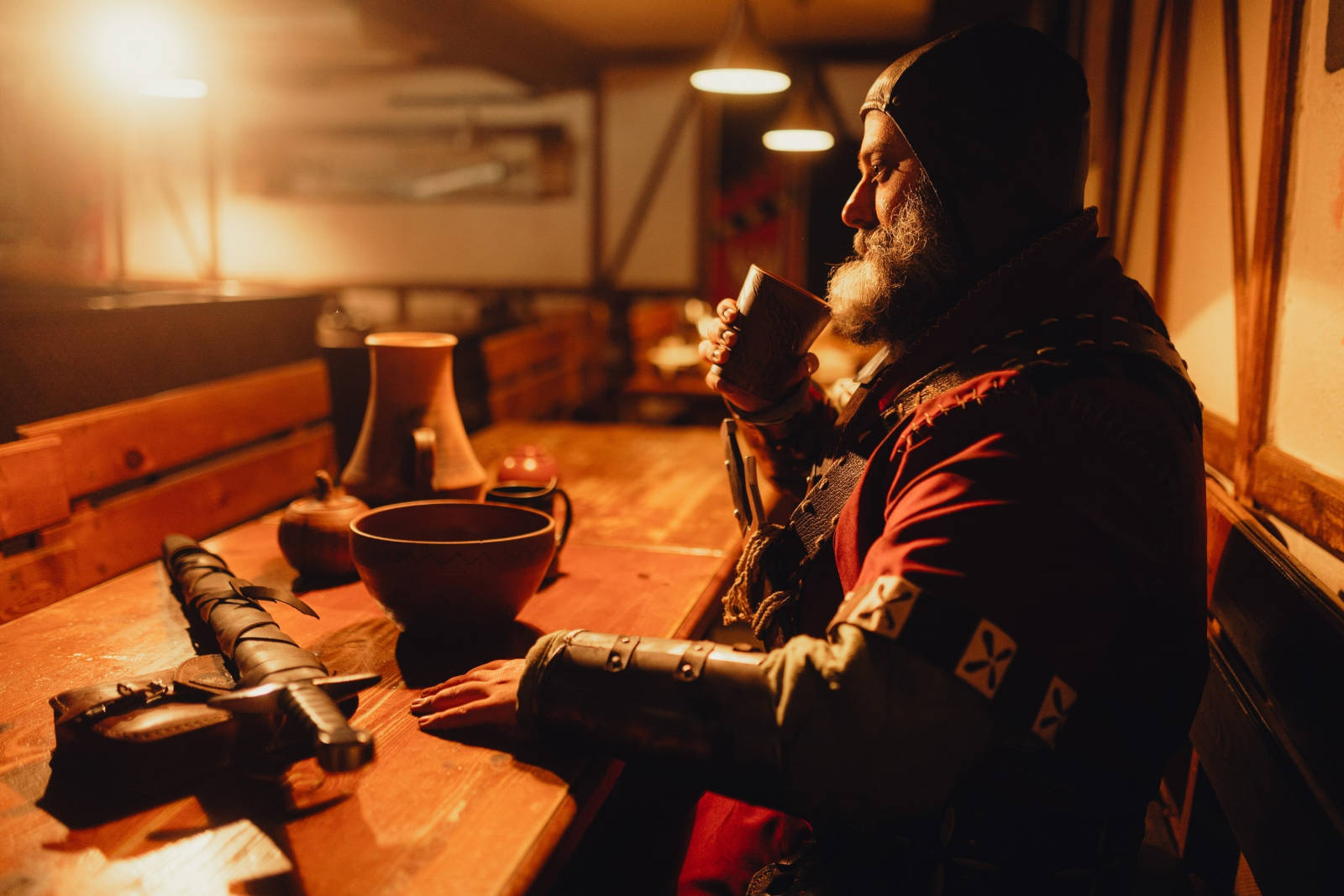 Bloody Baron cosplay, full body shot depicting the character