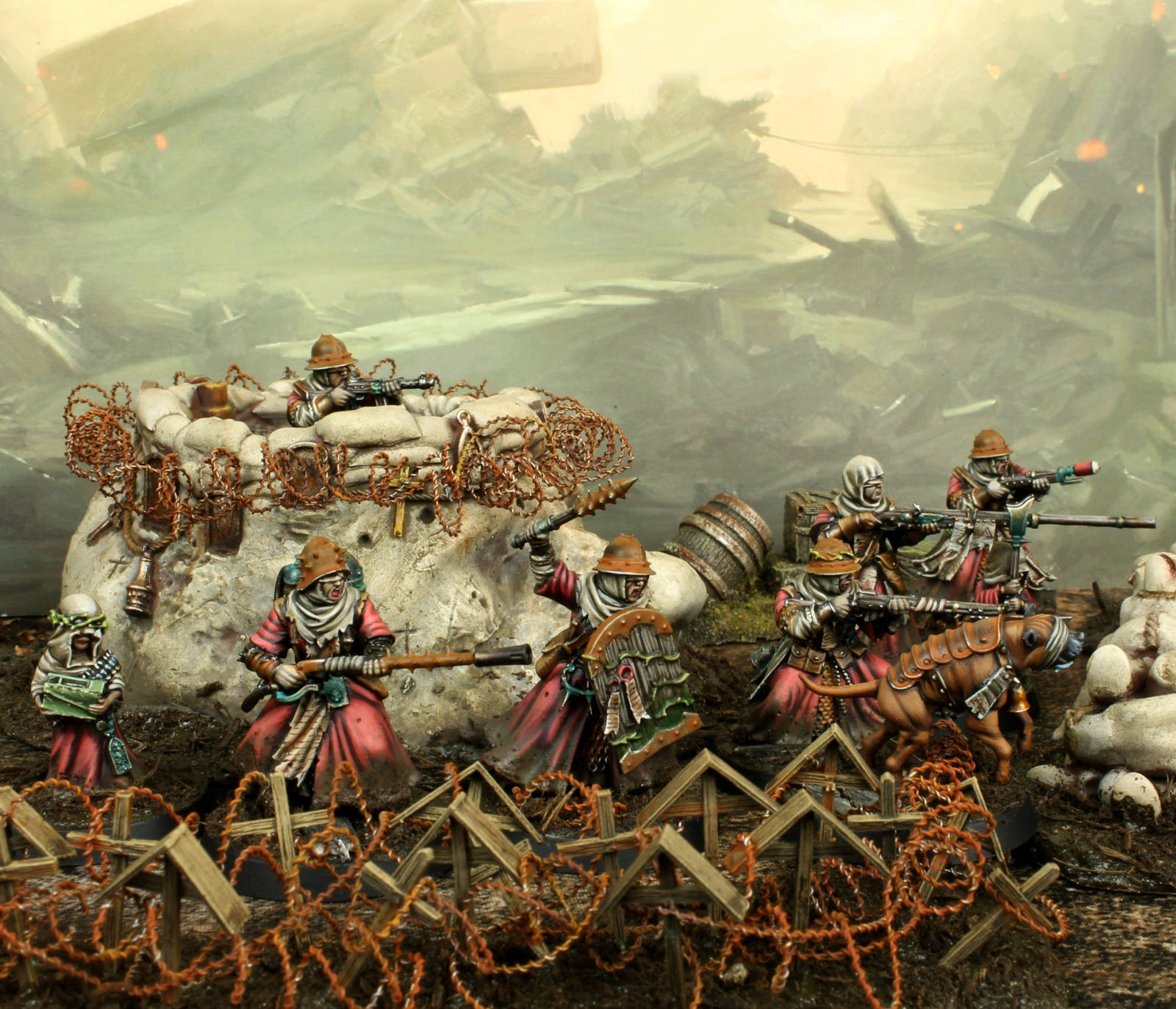 Изображение миниатюр Trench Sisterhood с различным вооружением