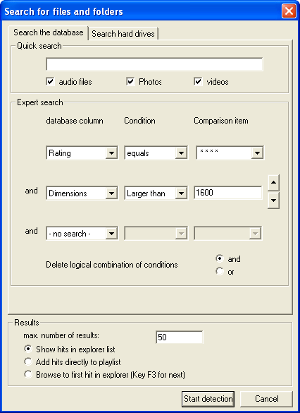 Поиск фотографий в базе данных Magix Photo Manager 2006 deLuxe
