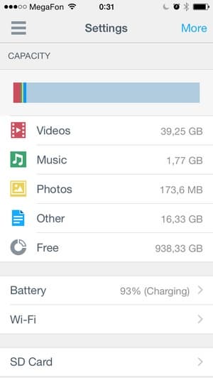 Утилита WD My Cloud на iOS
