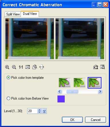 Удаление хроматических аберраций в Ulead Photoimpact