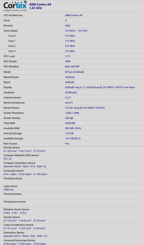 Характеристики планшета Pipo Max-M7 Pro