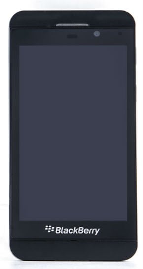 Передняя сторона смартфона BlackBerry Z10 Передняя сторона смартфона BlackBerry Z10