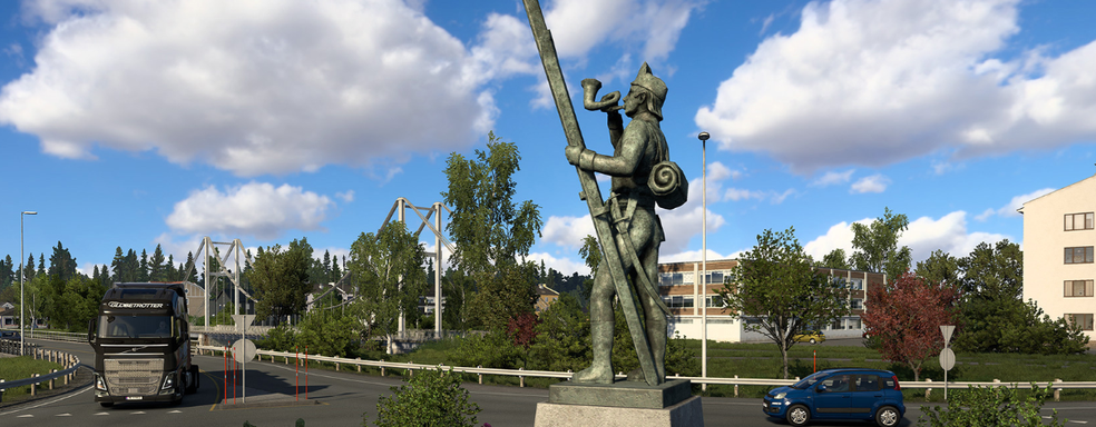 Большой красный дикарь и лоси в Euro Truck Simulator 2. Новые скриншоты северного дополнения Nordic Horizons