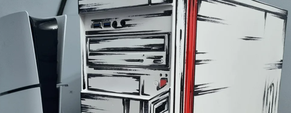 Не смог купить ПК, поэтому нарисовал: отец фанатов Minecraft создал стильный корпус в духе Borderlands