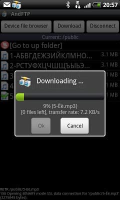 клиента FTP на Android клиента FTP на Android