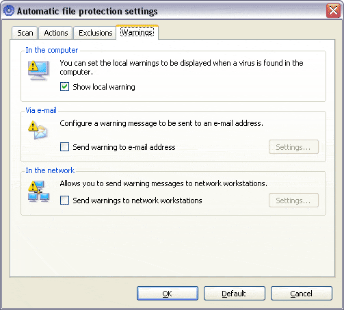 Настройки антивирусной защиты