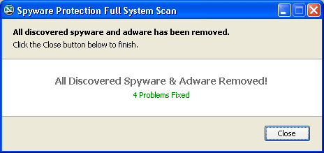 Результат работы защиты от шпионских программ в Netscape 8.1