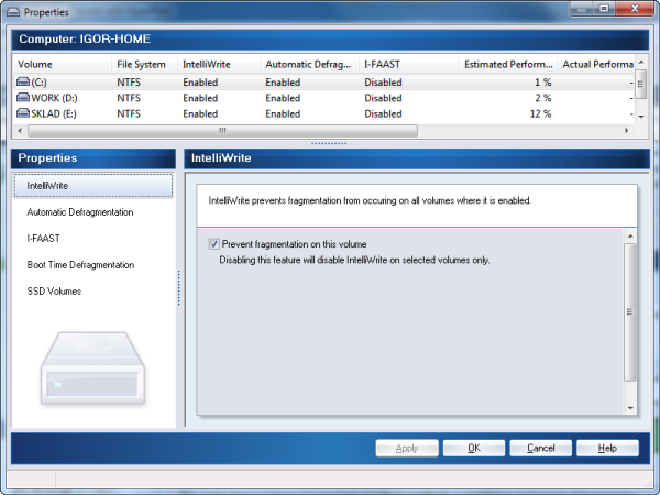 Несмотря на сложность технологии IntelliWrite, все ее настройки – вкл/выкл