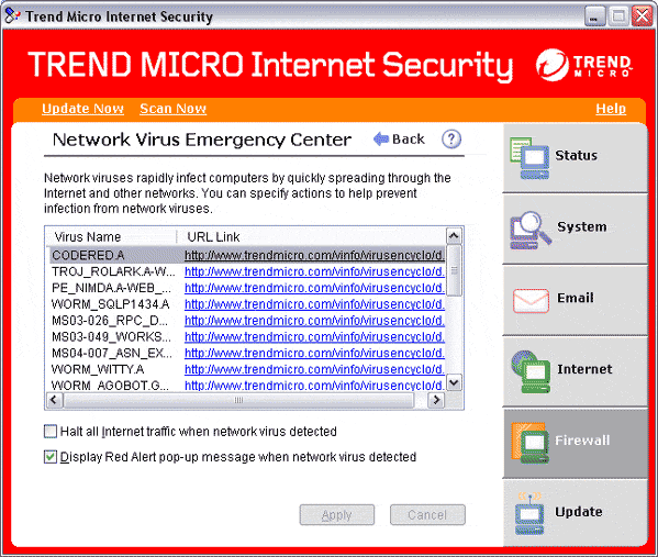 Network Viruses Emergency Center