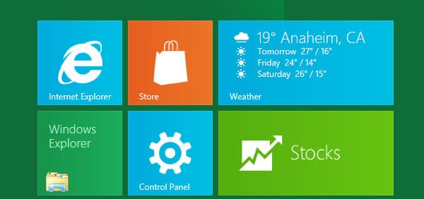 Плитка Weather с динамически меняющейся информацией о погоде