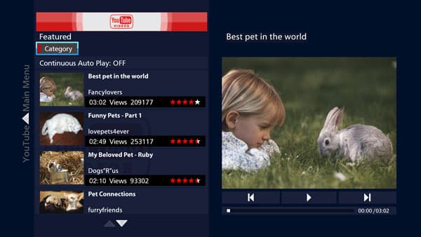 Приложение YouTube для VIERA Connect Приложение YouTube для VIERA Connect
