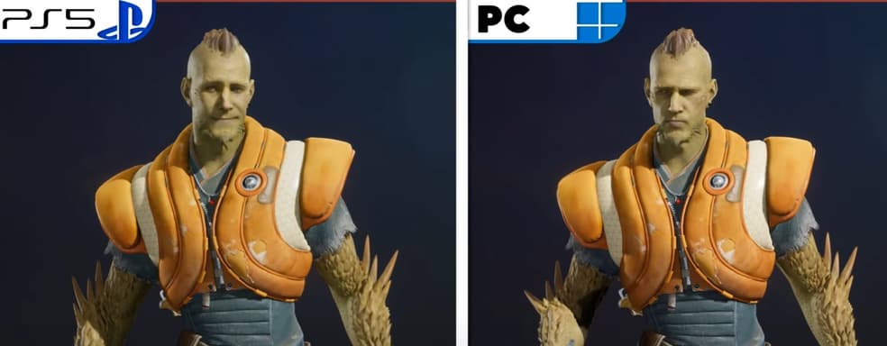 Watching a video comparison of Concord on PS5 and PC