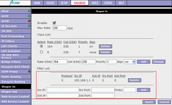 создание правил для класса
