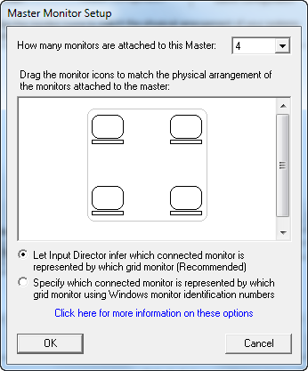 Input Director располагает наиболее удобной поддержкой мультимониторных конфигураций