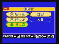 Olympus Camedia C-5000 Zoom Menu