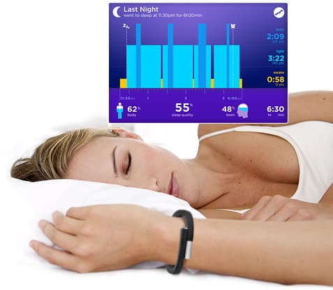 UP также поможет отслеживать режимы сна, подобно знаменитому Sleeptracker