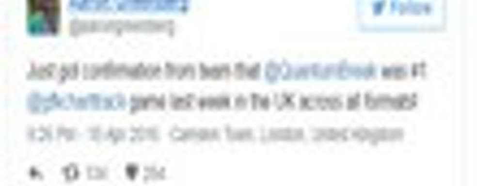 Quantum Break возглавил британский чарт