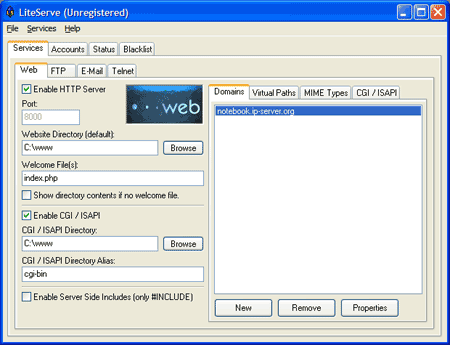 Программа LiteServe 2.7