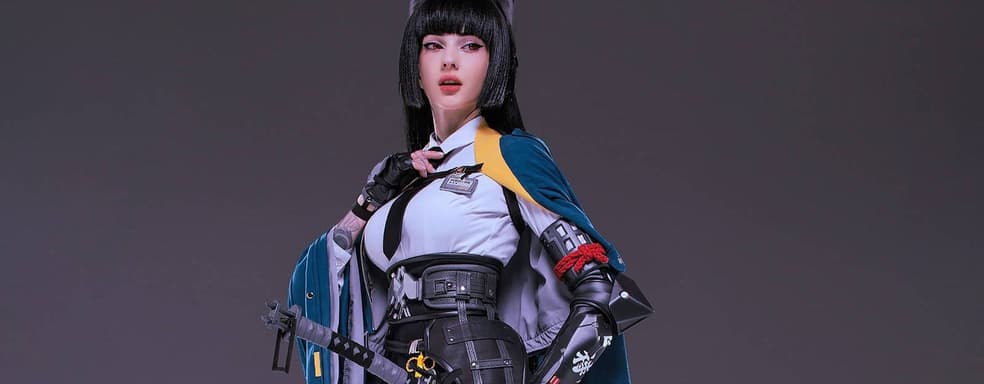 Лисица с катаной: модель показала косплей Хосими Мияби из Zenless Zone Zero