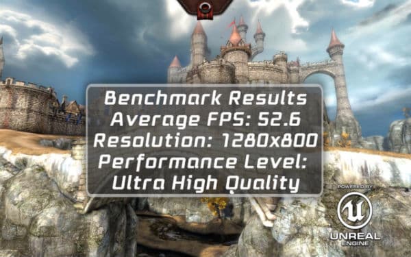 Скриншот Epic Citadel, снятый на Samsung Galaxy Tab S 8.4