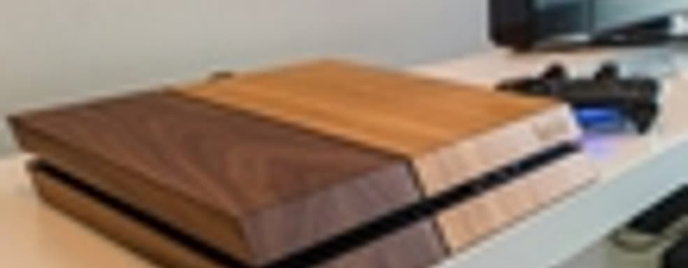 PS4 в деревянном корпусе