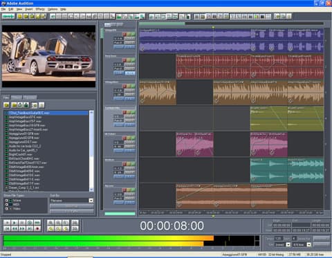 Главное окно Adobe Audition