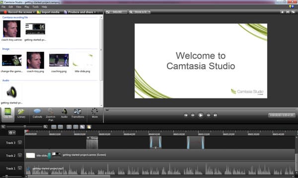Интерфейс Camtasia Studio