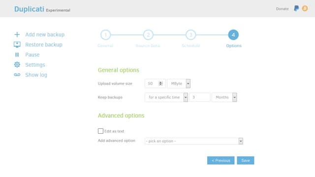 Модуль Duplicati Модуль Duplicati