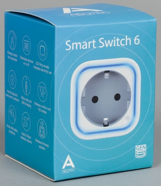 Упаковка Aeotec Smart Switch 6 (ZW096) Упаковка Aeotec Smart Switch 6 (ZW096)