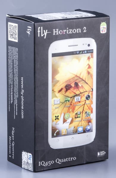 Упаковка Fly IQ450 Quattro Horizon 2 Упаковка Fly IQ450 Quattro Horizon 2
