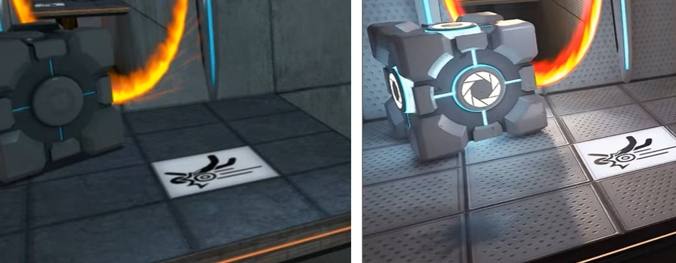 Portal RTX удивит не только трассировкой лучей. Графику ремастера сравнили с обычной версией игры Valve