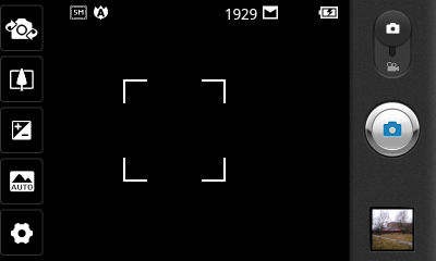 Обзор LG Optimus Sol. Скриншоты. Программа управления камерой. Съёмка фото.