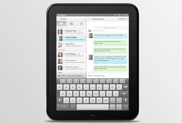 Внешний вид планшета HP TouchPad