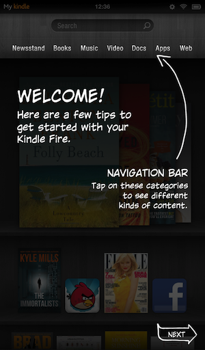 Скриншот Kindle Fire