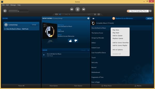 Программное обеспечение Sonos Controller