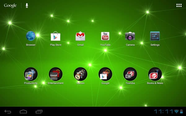 Скриншот Toshiba Excite 7.7