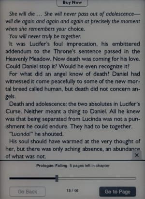 Nook Simple Touch GlowLight настройки чтения