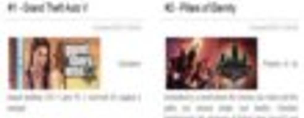 GTA V и Pillars of Eternity удерживают лидерство в недельном чарте Steam