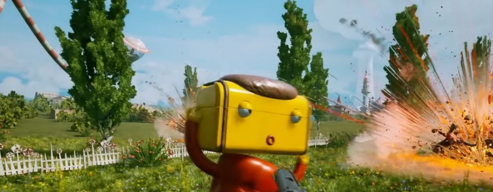 Разработчики Atomic Heart показали геймплей с топором и ёлками