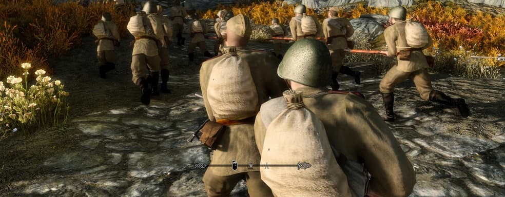 Skyrim Transformed into a War with Tanks, Bombers, and Red Army Soldiers via Mod