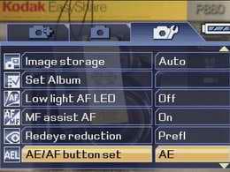 Kodak EasyShare P880, меню