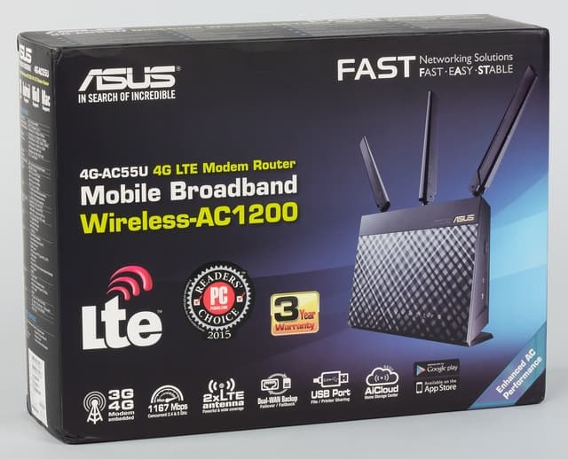 Упаковка Asus 4G-AC55U