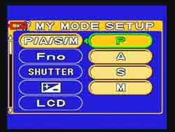 Olympus Camedia C-5000 Zoom Menu