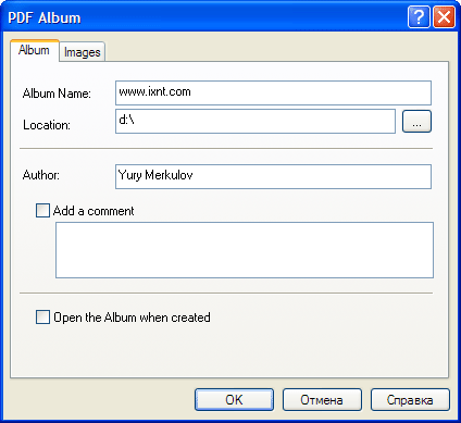 Создание PDF-альбома в Konvertor