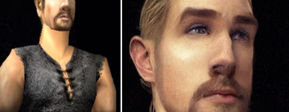 Героев первой Gothic прогнали через нейросеть: Безымянный превратился в Райана Гослинга